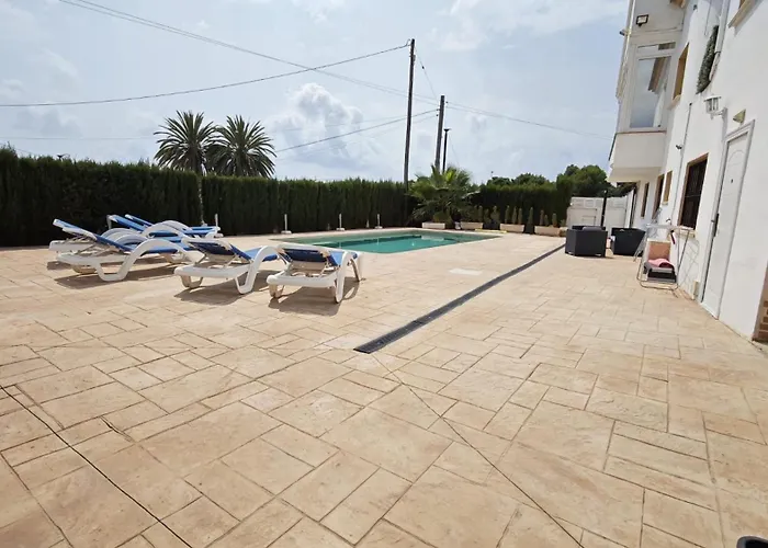 בית נופש Privado 7 Min De La Playa Piscina Wifi Parking Aire Barbacoa Grupos קלפה