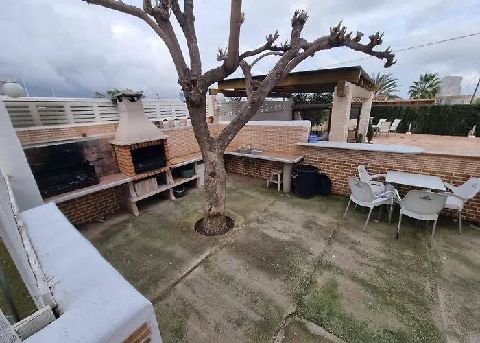 בית נופש Privado 7 Min De La Playa Piscina Wifi Parking Aire Barbacoa Grupos קלפה